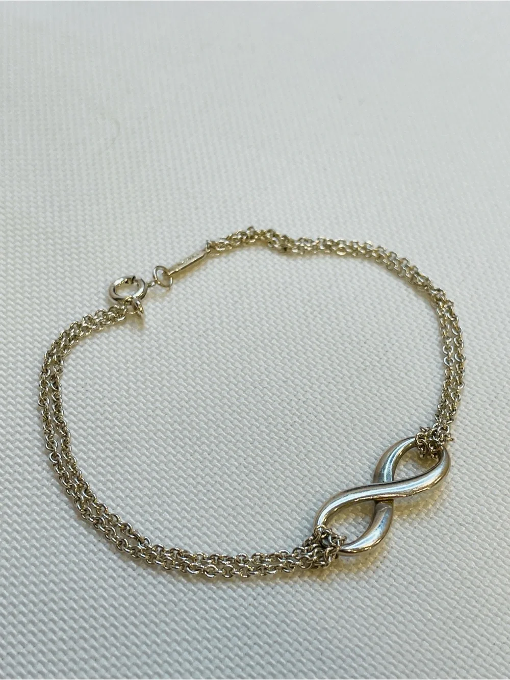 TIFFANY & Co. Infinity Double Strand Bracelet Sterling Silver